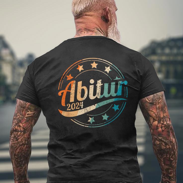 Abitur 2024 Retrointage Prüfung Bestanden Abi 2024 T-Shirt mit Rückendruck Geschenke für alte Männer