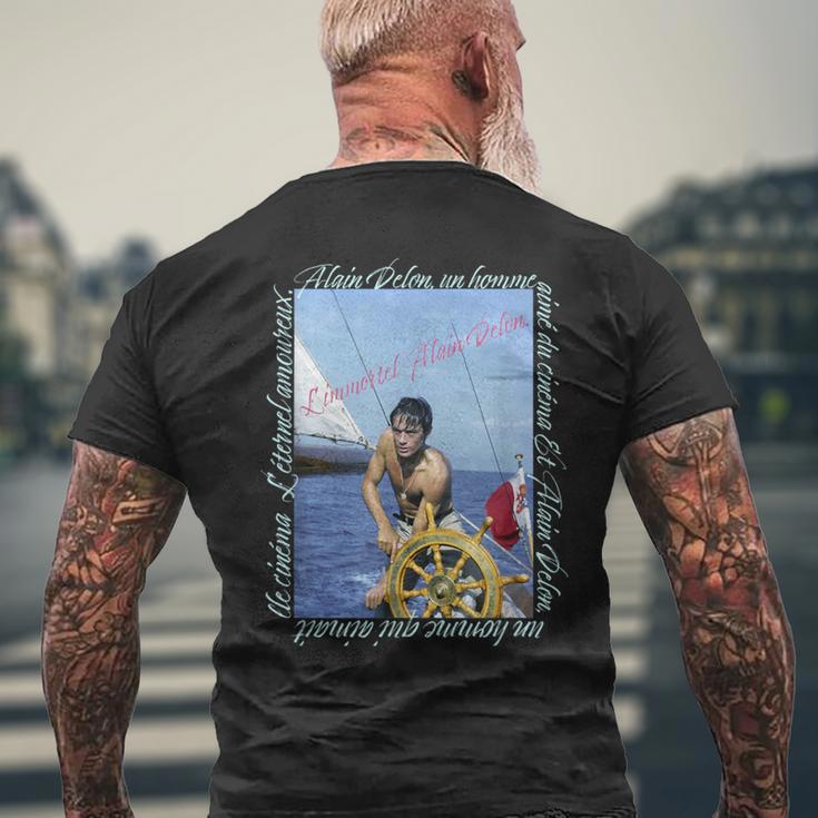 Alain Delon_003 T-Shirt mit Rückendruck Geschenke für alte Männer