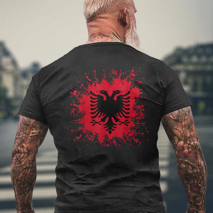 Albania Flag Shqiperi Albanian Flag Shqiperia T-Shirt mit Rückendruck Geschenke für alte Männer