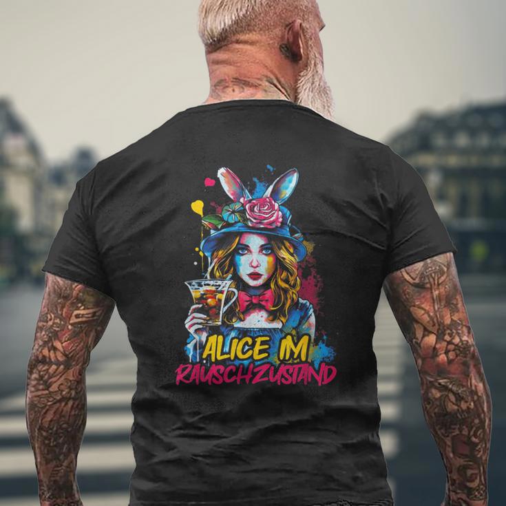 Alice Im Rauschzustand Colourful T-Shirt mit Rückendruck Geschenke für alte Männer