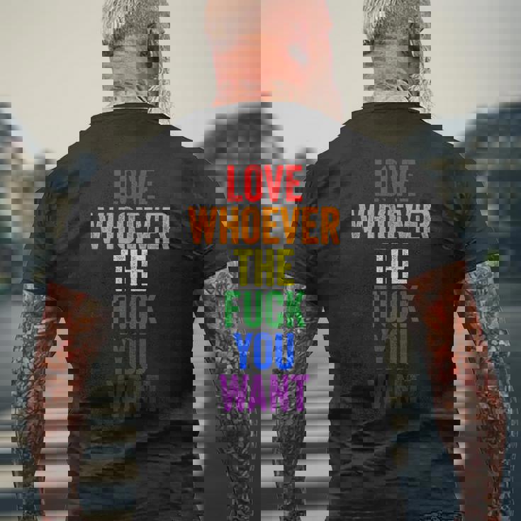 Ama Chi Cazzouoi Gay Pride Lgbtq T-shirt da uomo con stampa posteriore Regalos para ancianos