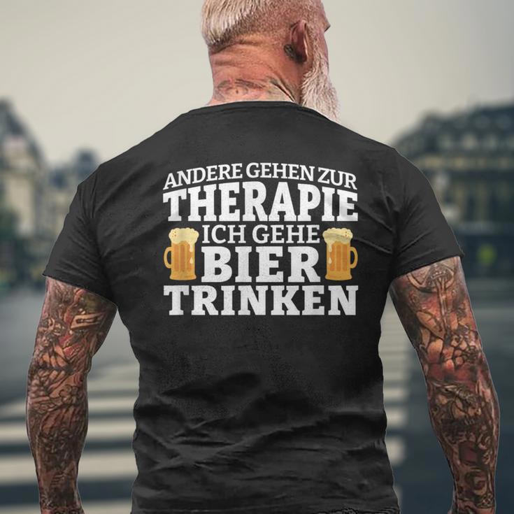 Andere Gehen Zur Therapie Ich Gehe Bier Trinken T-Shirt mit Rückendruck Geschenke für alte Männer