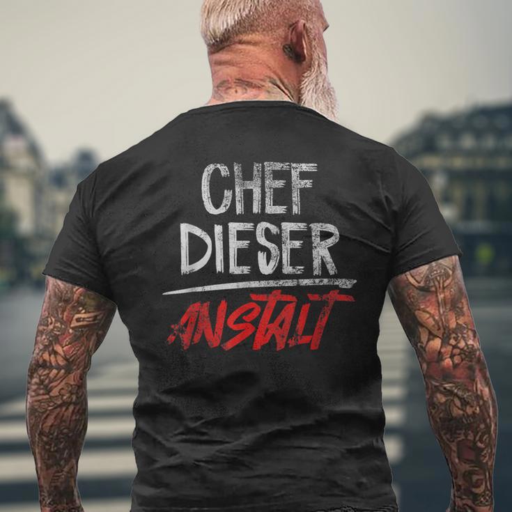 Anstaltsleitung Crazy T-Shirt mit Rückendruck Geschenke für alte Männer