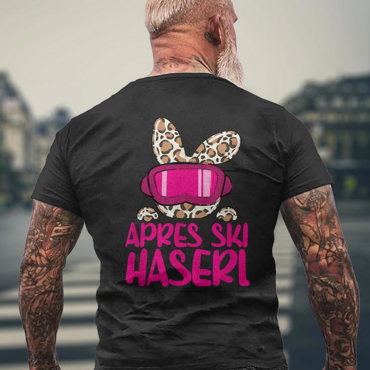 Après Ski Haserl Skier Apres Ski Party Leo Print T-Shirt mit Rückendruck Geschenke für alte Männer