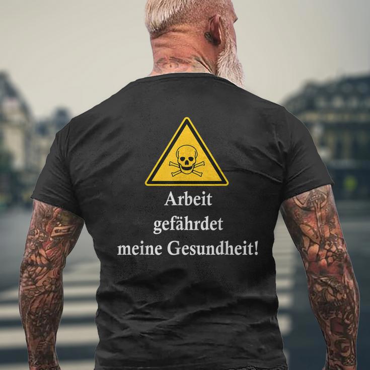 Arbeit Gefährdet Meine Gesundheit Slogan Fun T-Shirt mit Rückendruck Geschenke für alte Männer