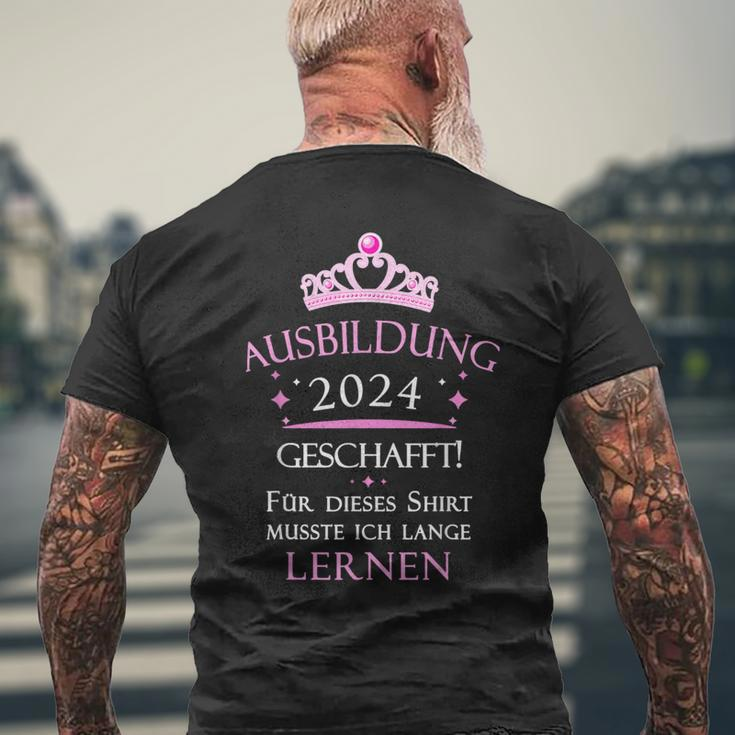 Ausbildung 2024 Bestanden Geschafft Ausbildung T-Shirt mit Rückendruck Geschenke für alte Männer