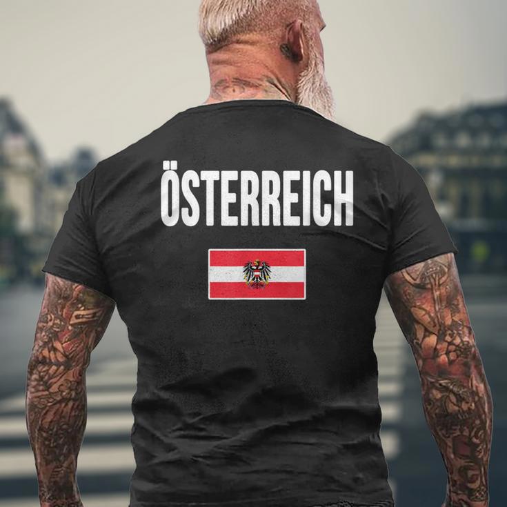 Austria Flag Austria Austria T-Shirt mit Rückendruck Geschenke für alte Männer