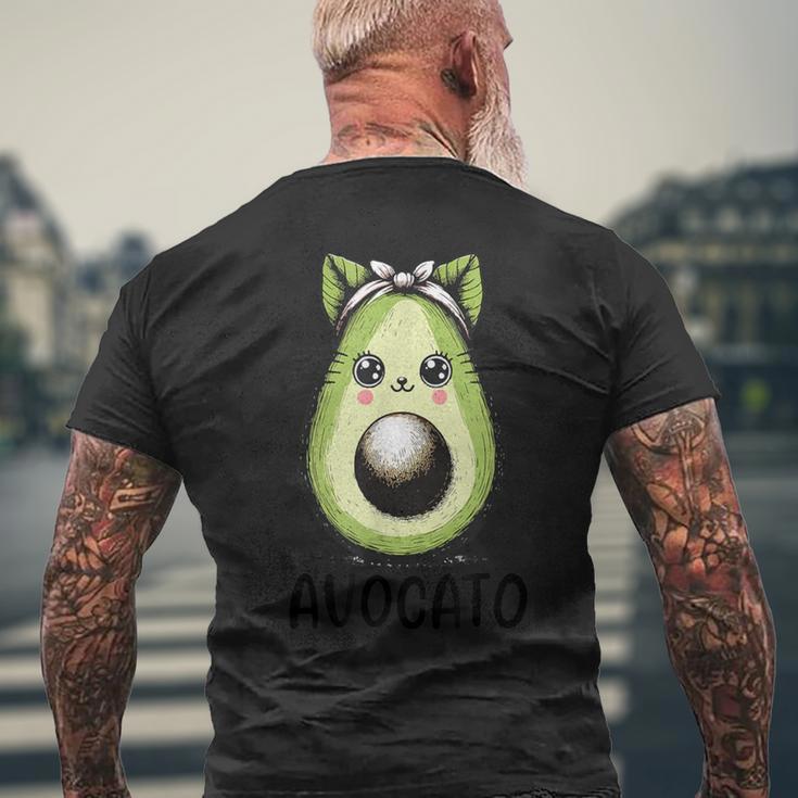 Avocado Cat Avocato T-Shirt mit Rückendruck Geschenke für alte Männer