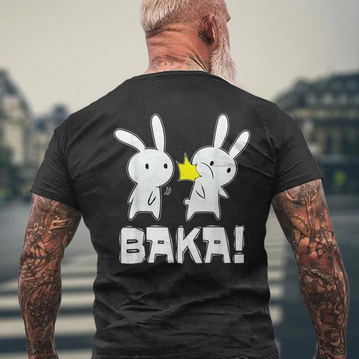 Baka Slogan Rabbit Ear-Fig For Japan Friends T-Shirt mit Rückendruck Geschenke für alte Männer