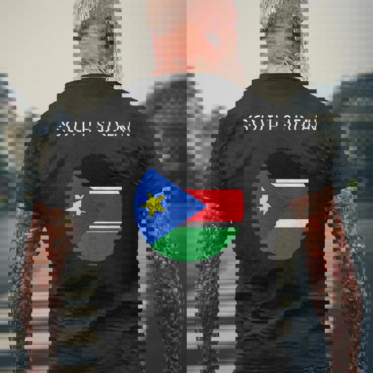 Bandiera Del Sud Sudan Souvenir Minimalista Per Amanti Deiiaggi Mondiali T-shirt da uomo con stampa posteriore Regalos para ancianos
