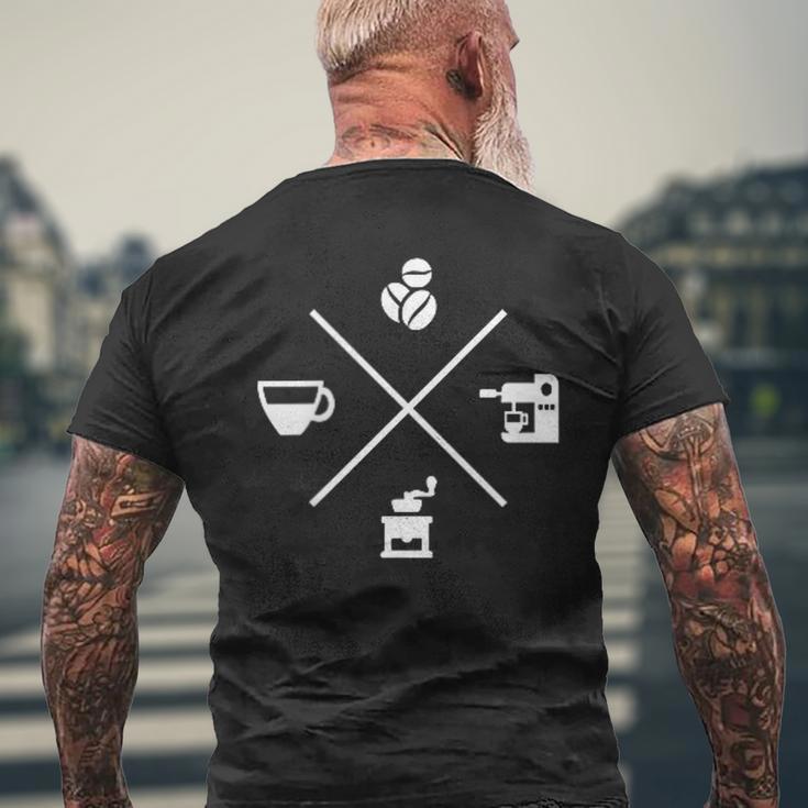 Barista Kaffee Espresso Cappuccino Kaffeemaschine T-Shirt mit Rückendruck Geschenke für alte Männer