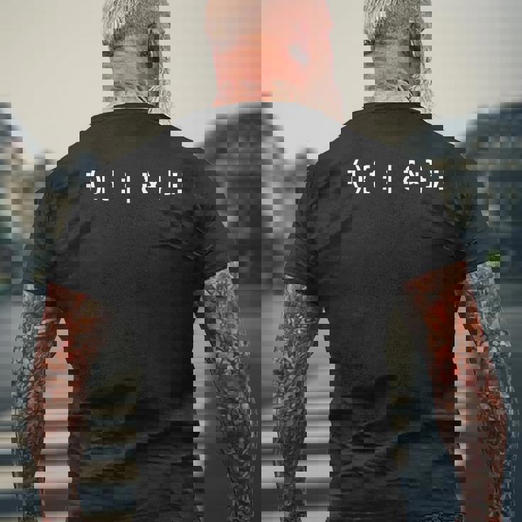 Bash Fork Bomb Testo Bianco Per Hacker Unix Linux T-shirt da uomo con stampa posteriore Regalos para ancianos