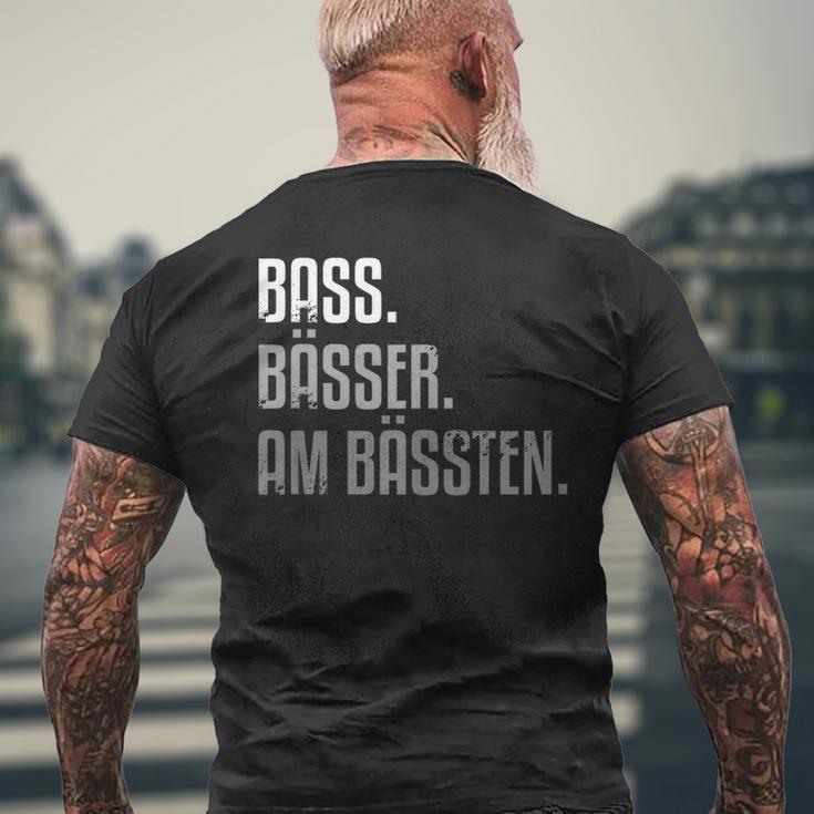 Bass For Bassisten T-Shirt mit Rückendruck Geschenke für alte Männer