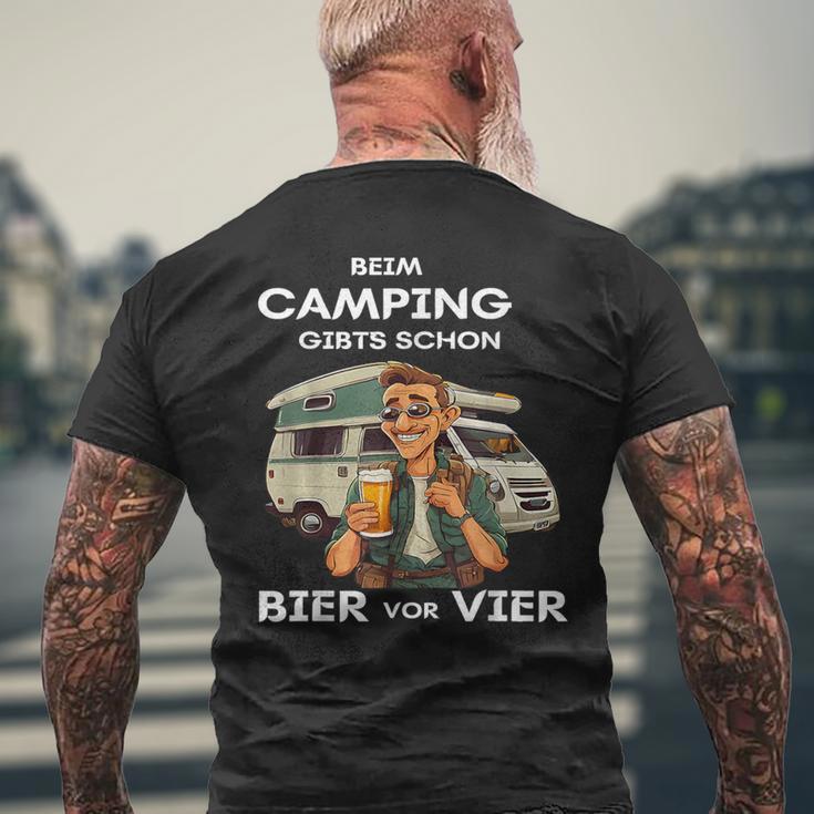 Beim Camping Gibts Schon Bierorier T-Shirt mit Rückendruck Geschenke für alte Männer