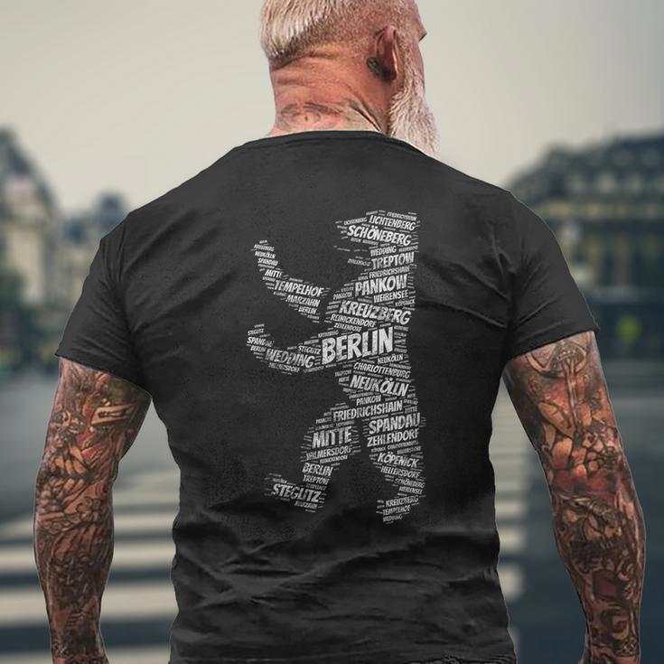 Berlin Bear Wordart Stadtbezirke Stadtteile Berlin T-Shirt mit Rückendruck Geschenke für alte Männer