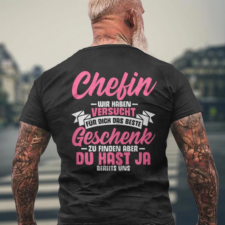 Beste Chefin Best Team Workmate T-Shirt mit Rückendruck Geschenke für alte Männer