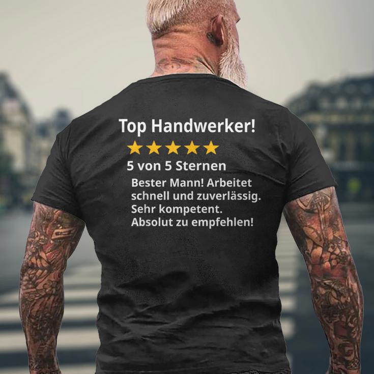 Bester Handwerker Best Handsman T-Shirt mit Rückendruck Geschenke für alte Männer