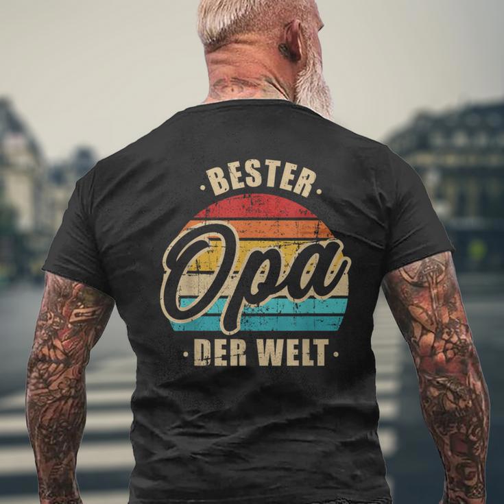 Bester Opa Der Weltintage Retro T-Shirt mit Rückendruck Geschenke für alte Männer