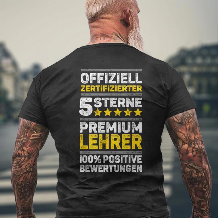 Bester Tehrerer S T-Shirt mit Rückendruck Geschenke für alte Männer