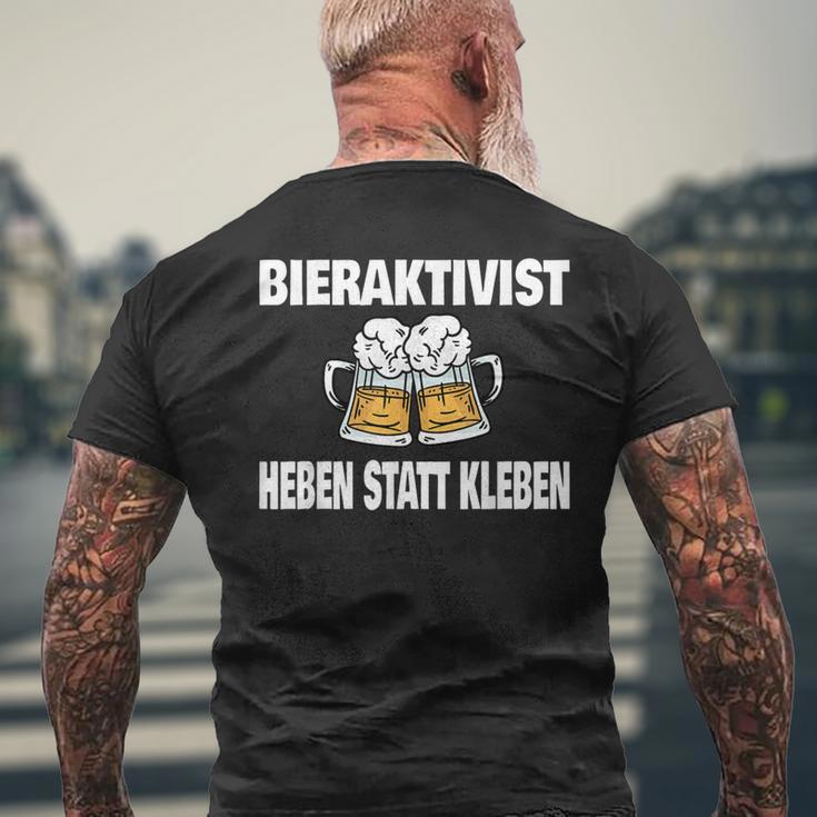 Bieraktivisten Heben Statt Kleben Witziges Party T-Shirt mit Rückendruck Geschenke für alte Männer