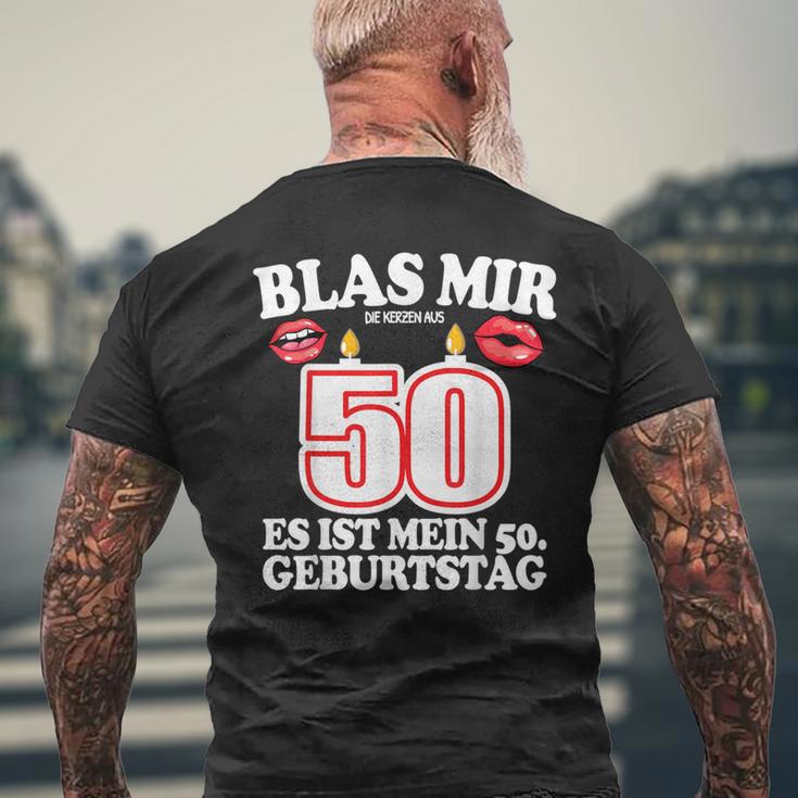 Blas Mir Die Kerzen Aus 50Th Birthday Man T-Shirt mit Rückendruck Geschenke für alte Männer