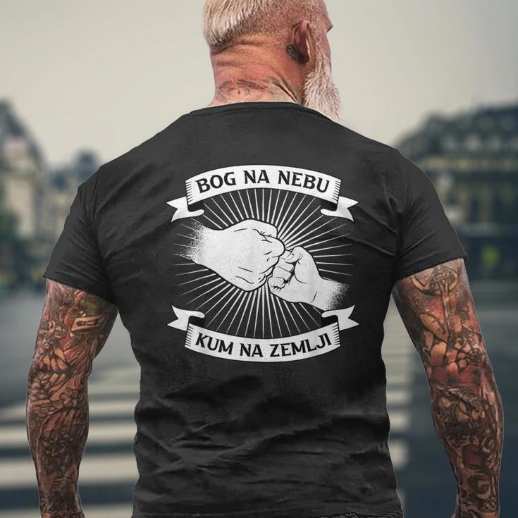 Bosnia With Bog Na Nebu Kum Na Zemlji Croatia Serbia Motif T-Shirt mit Rückendruck Geschenke für alte Männer