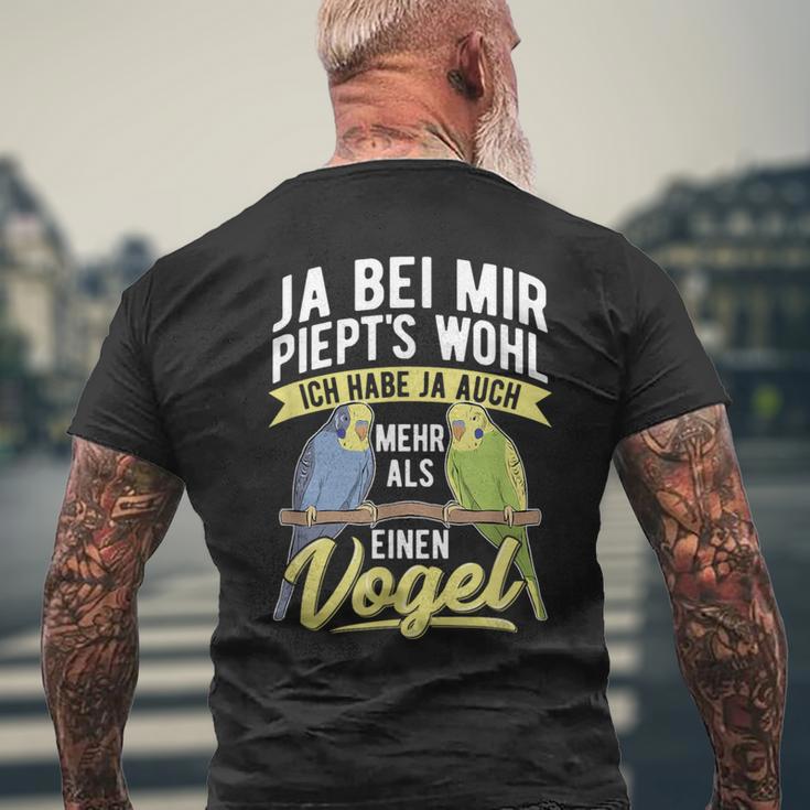 Budgie Ja Bei Mir Piept's Bird T-Shirt mit Rückendruck Geschenke für alte Männer