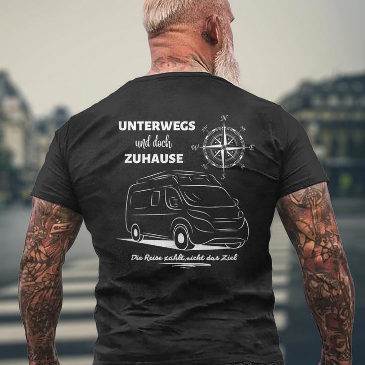 Campingplatz Kastenwagen Motorhome T-Shirt mit Rückendruck Geschenke für alte Männer