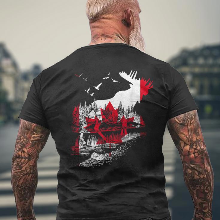 Canada Flag Moose Canada T-Shirt mit Rückendruck Geschenke für alte Männer