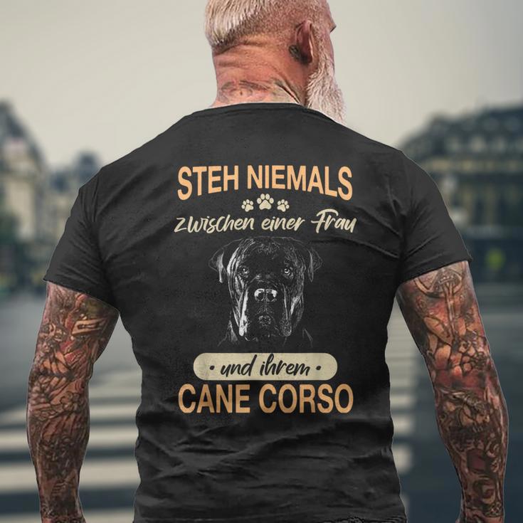 Cane Corso Italiano Dog S T-Shirt mit Rückendruck Geschenke für alte Männer