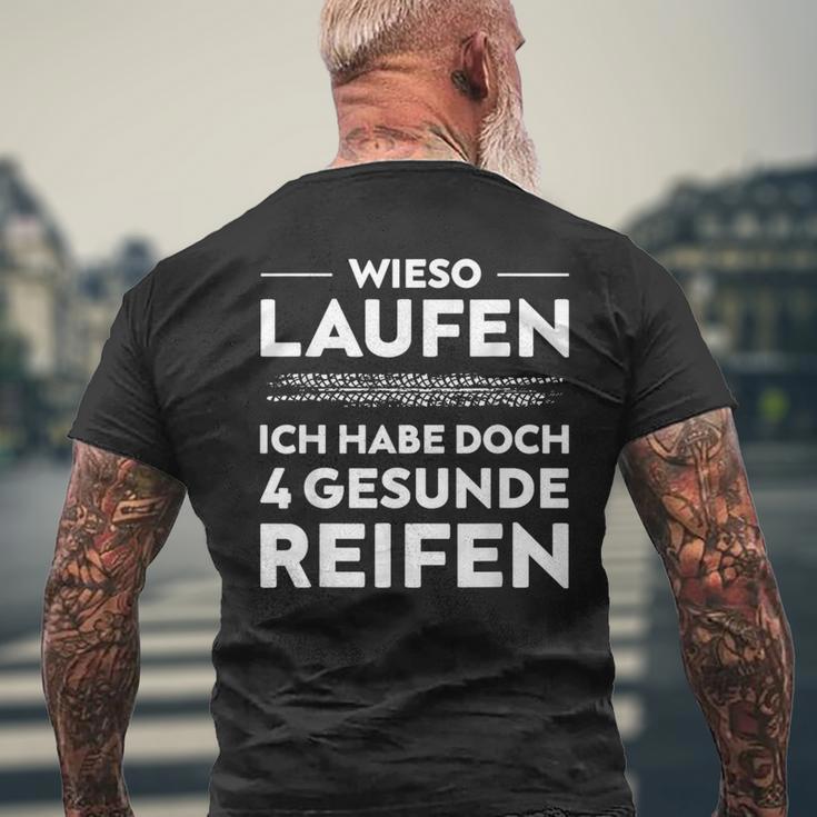 Car Mechatronics Mechanic 4 Tyres T-Shirt mit Rückendruck Geschenke für alte Männer