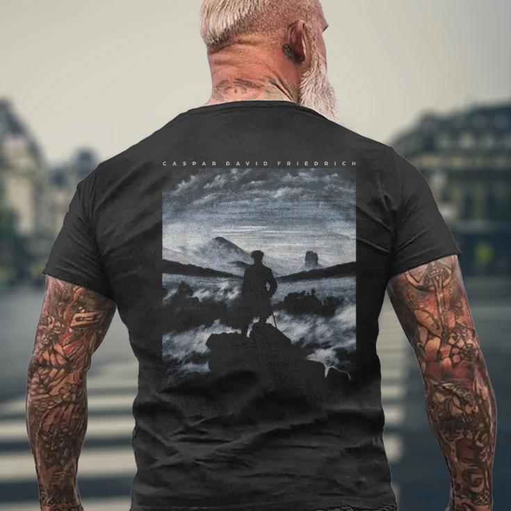 Caspar David Friedrich Wanderer Over The Nebelmeer T-Shirt mit Rückendruck Geschenke für alte Männer