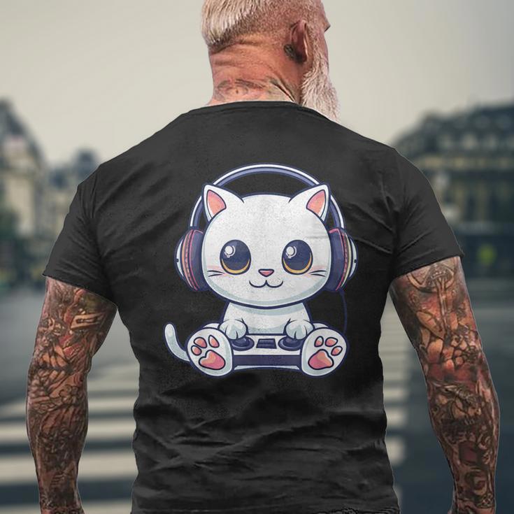 Cat Gaming T-Shirt mit Rückendruck Geschenke für alte Männer