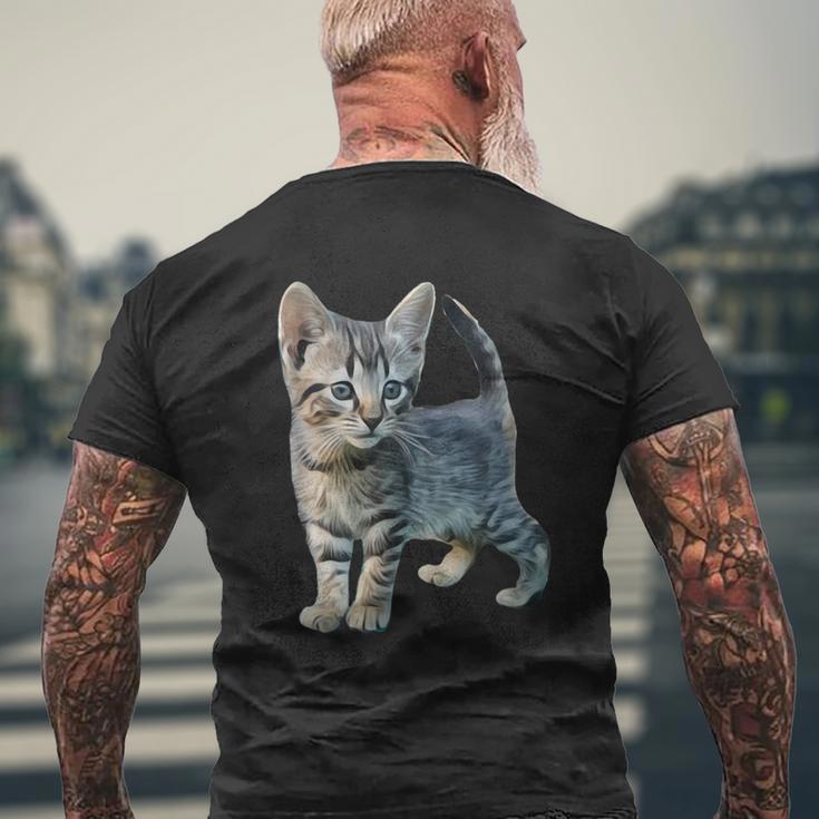 Cat Kitten Cute Fur Nose Kitty House Tiger T-Shirt mit Rückendruck Geschenke für alte Männer