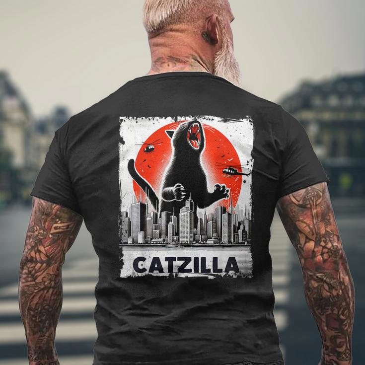 Catzilla Kitten And Cat T-Shirt mit Rückendruck Geschenke für alte Männer