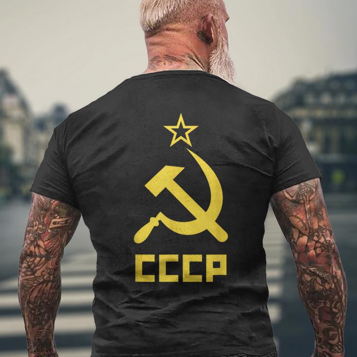 Cccp Ussr Communist Hammer And Sickle Red T-Shirt mit Rückendruck Geschenke für alte Männer