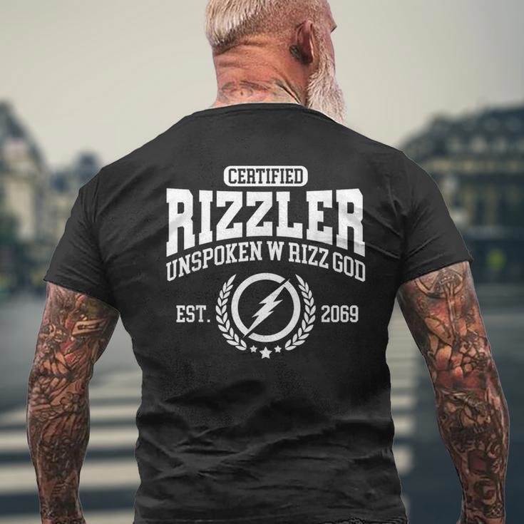 Certified Rizzler – Unspoken Rizz – W Rizz God T-Shirt mit Rückendruck Geschenke für alte Männer