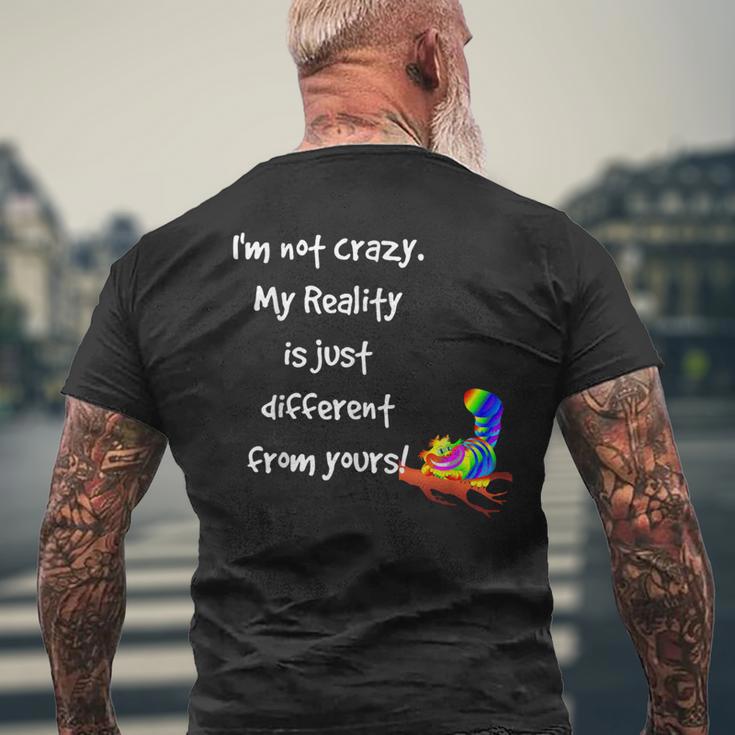 Cheshire Cat Quote Alice In Wonderland Costume I'm Not Crazy T-Shirt mit Rückendruck Geschenke für alte Männer