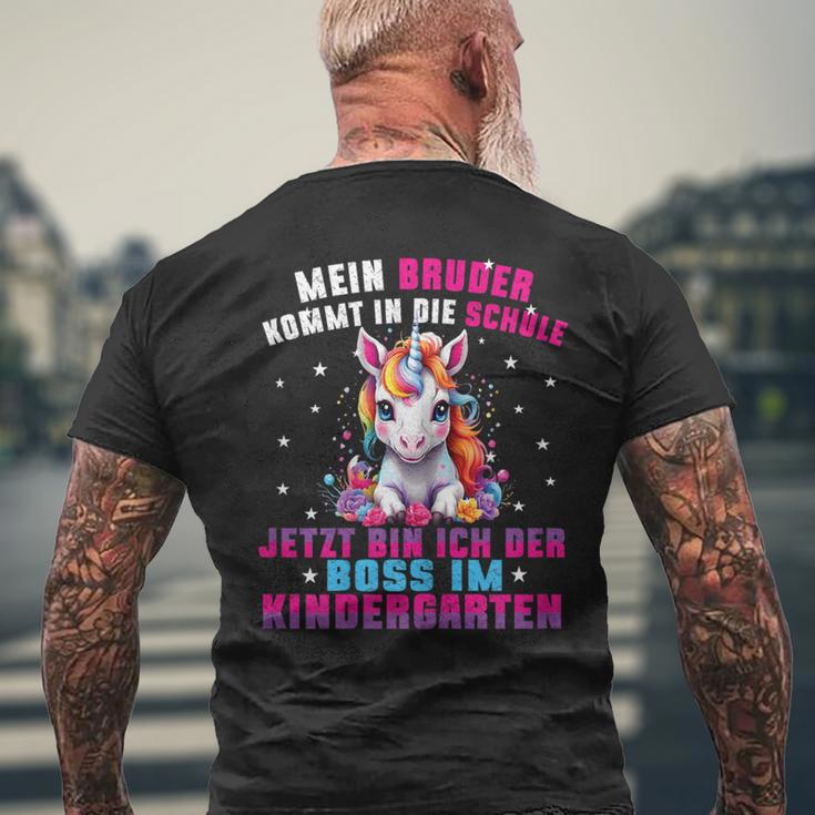 Children's My Brother Comes In Die Schule Boss Im Kindergarten T-Shirt mit Rückendruck Geschenke für alte Männer