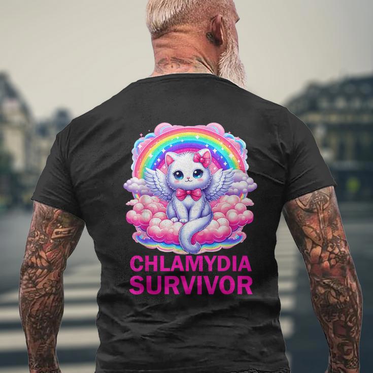 Chlamydia Survivor Chlamydien Std T-Shirt mit Rückendruck Geschenke für alte Männer