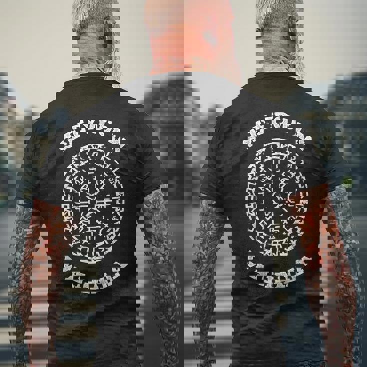 Ciediamo Inalhallaiking Norsemen Norseiking Skull T-shirt da uomo con stampa posteriore Regalos para ancianos