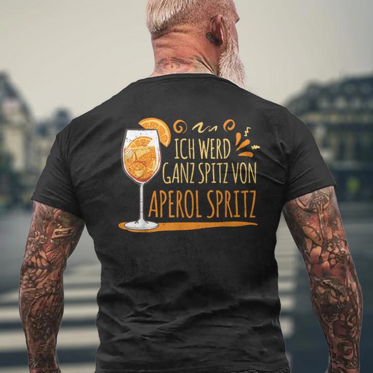 Cocktail Ich Werd Ganz Spitzon Aperol Spritz German T-Shirt mit Rückendruck Geschenke für alte Männer