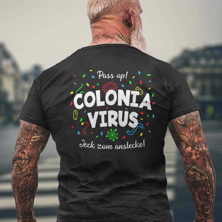 Coloniairus Carnival Outfit Cologne Kölsch Jeck Flu T-Shirt mit Rückendruck Geschenke für alte Männer