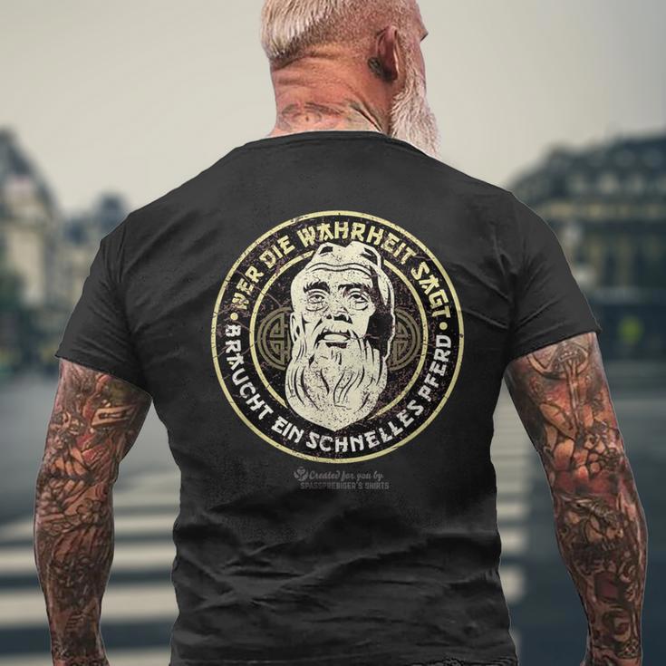 Confucius Wer Die Wahrheit Sagt T-Shirt mit Rückendruck Geschenke für alte Männer