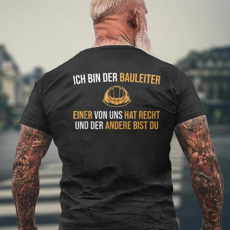 Construction Supervision Construction Site Helmet Construction Management T-Shirt mit Rückendruck Geschenke für alte Männer