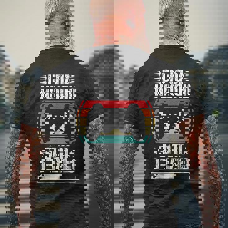Controller Io Non Invecchio Salgo Di Livello Regalo Gaming T-shirt da uomo con stampa posteriore Regalos para ancianos
