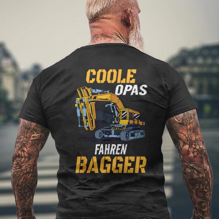 Coole Opas Fahren Bagger Digger Driver Grandpa T-Shirt mit Rückendruck Geschenke für alte Männer