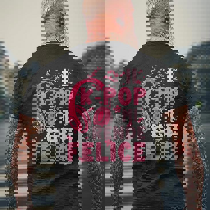 Corea Il K-Pop Mi Rende Felice Korea Musik T-shirt da uomo con stampa posteriore Regalos para ancianos