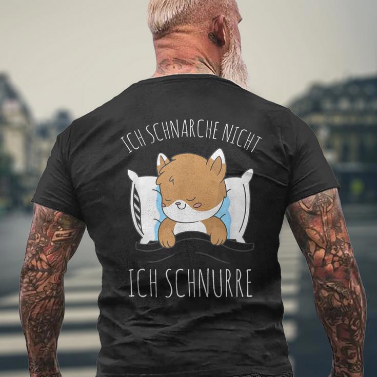 Cute Cat Pyjamas Ich Schnarche Nicht Ich Schnurre T-Shirt mit Rückendruck Geschenke für alte Männer