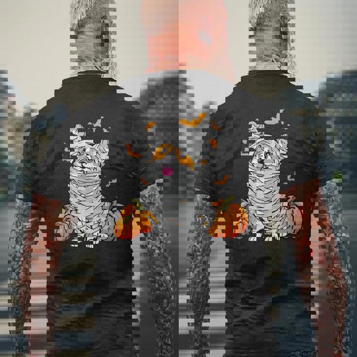 Cute Halloween Welsh Corgi Mummy Costume Dog Lover Pumpkin Men's T-shirt Back Print Gifts for Old Men Cute Halloween Welsh Corgi Mummy Costume Dog Lover Pumpkin Men's T-shirt Back Print Gifts for Old Men